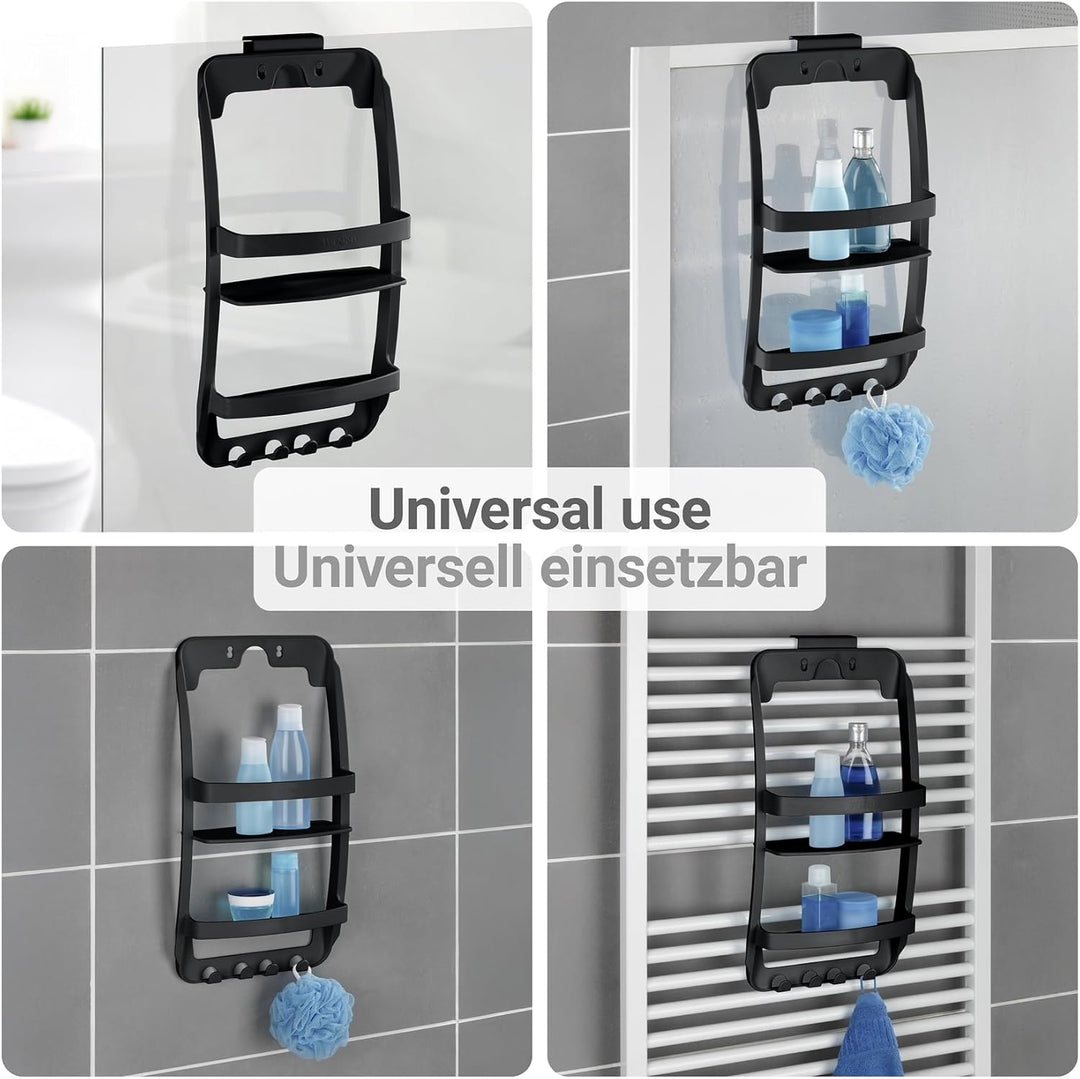 WENKO Regal Mod. Universal Badregal Hängeregal stehend Wandregal ohne Bohren Duschablage Badezimmer