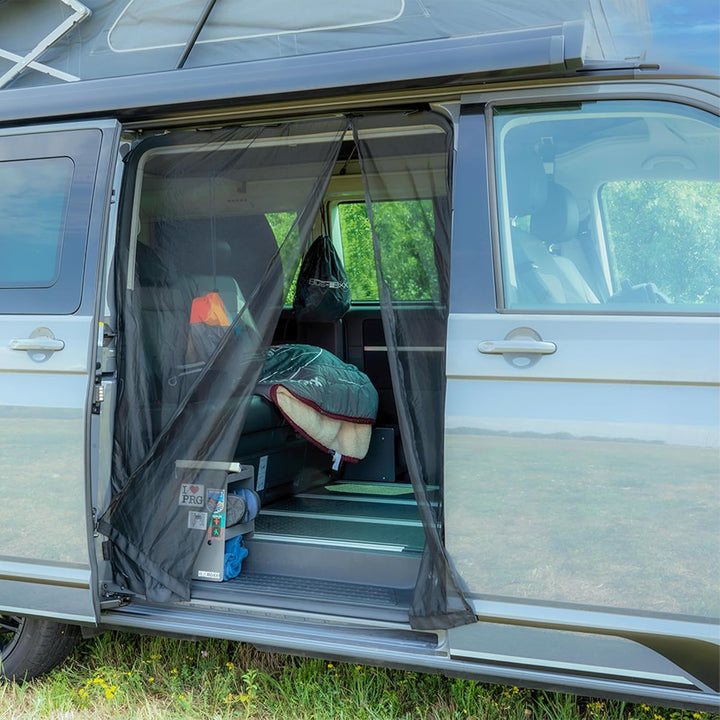 Moskitonetz für Seitentür – Passgenau für VW T5, T6, T6.1 – Schutz vor Insekten, einfache Montage, r