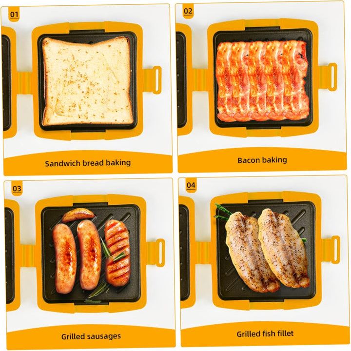 Mikrowellen-Sandwich-Maker, lebensmittelechtes Silikon, antihaftbeschichtet, spülmaschinenfest, für