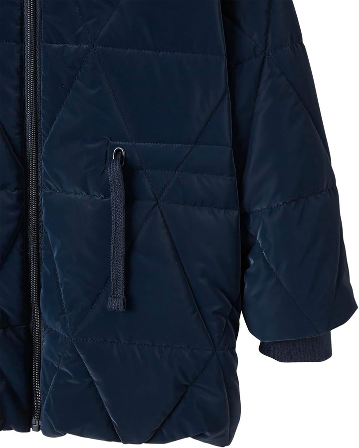 Vertbaudet Lange Mädchen Winterjacke mit Recycling-Polyester 86 Dark Blue, 86 Dark Blue