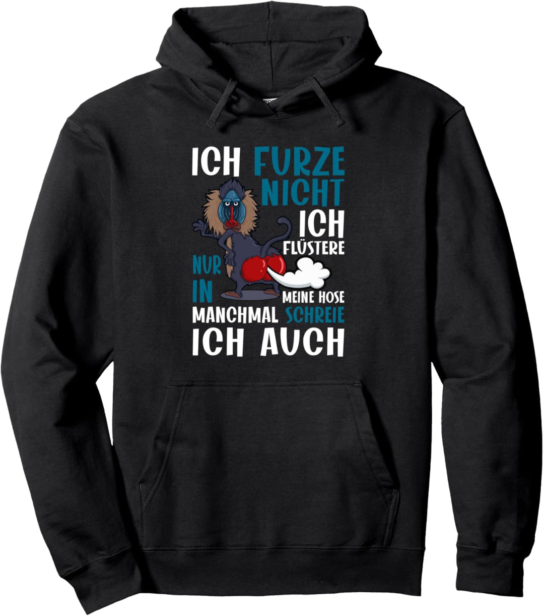 Ich Furze Nicht, Ich Whisperere Nur, Furz Pupsender Affe Pullover Hoodie