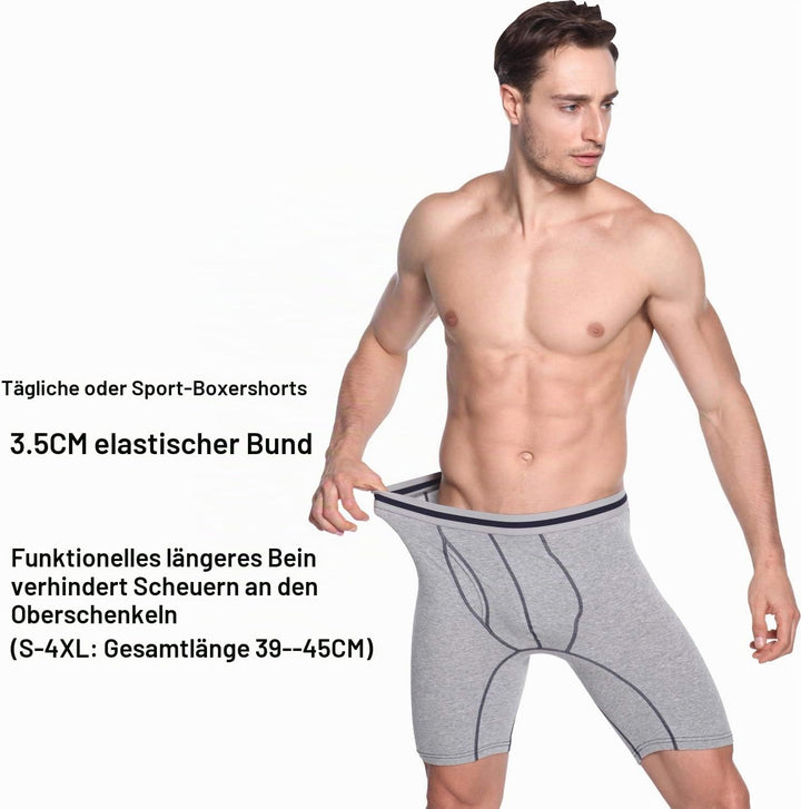 Nuofengkudu Herren Boxershort Langes Bein Sport Fitness Unterhosen Männer Unterwäsche Retroshorts Pa