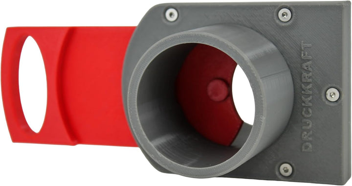 DRUCKKRAFT Blastgate DN58 mit Muffe (1x Ø 58 mm OD / 1x Ø 58 mm ID) | Luft-Sperrschieber für Absauga