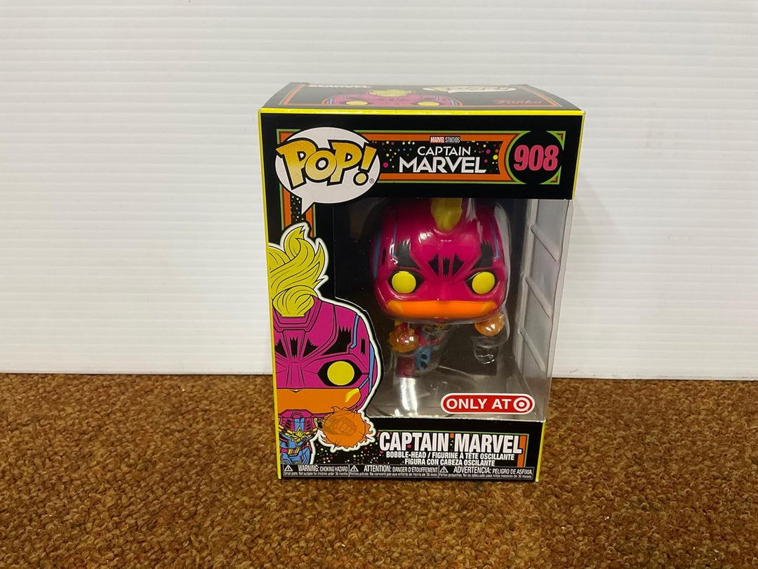 Funko POP! Marvel: Black Light - Captain Marvel 908