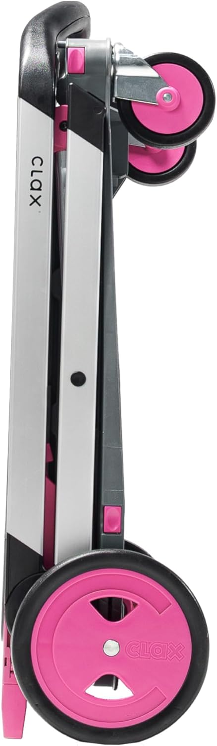CLAX® Handwagen | Transportwagen | Plattformwagen | Trolley | inklusive Faltbox | pink