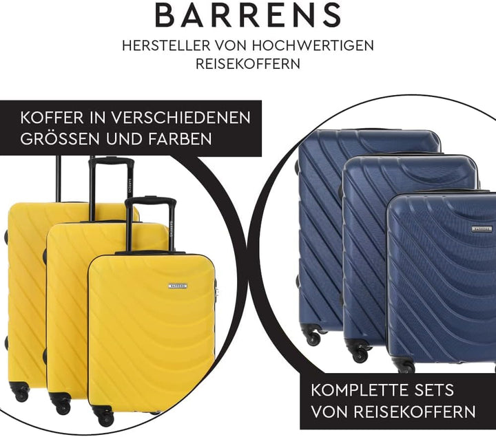 BARRENS Mittel Koffer | Aufgabegepäck | 67x46x26 cm | 63 L | Hochschlagfestes ABS-Material | Chiffri