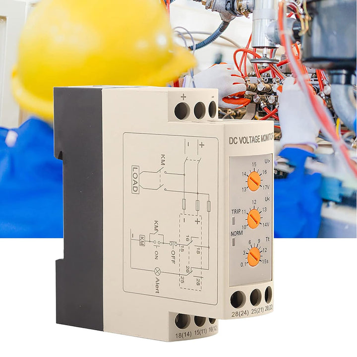 13V-17V 10V-14V Spannungsüberwachungsrelais DC 12V Überspannungs- und Unterspannungsschutzrelais 35m