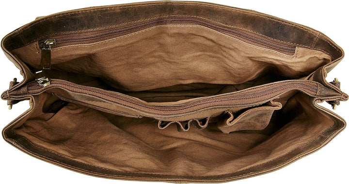 Harold's Lehrertasche 38 x 29 x 9 cm Rind-Leder Aktentasche Aktenmappe braun 339703