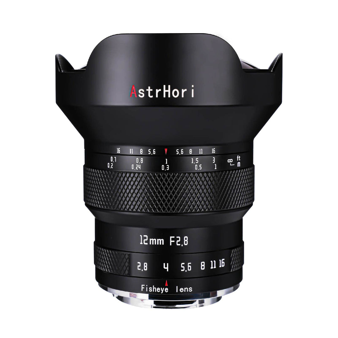 AstrHori 12 mm F2.8 Vollformat Manuelles Fisheye-Objektiv 185 ° Ultra-Weitwinkelobjektiv für Leica/P