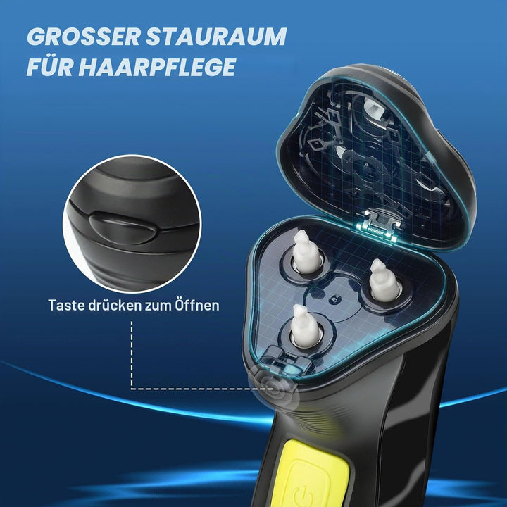Glatzen Rasierer Herren, 2026 Verbessert Kabel Rasierer Herren mit 3D-Drehköpfen &amp; Leistungsstarker
