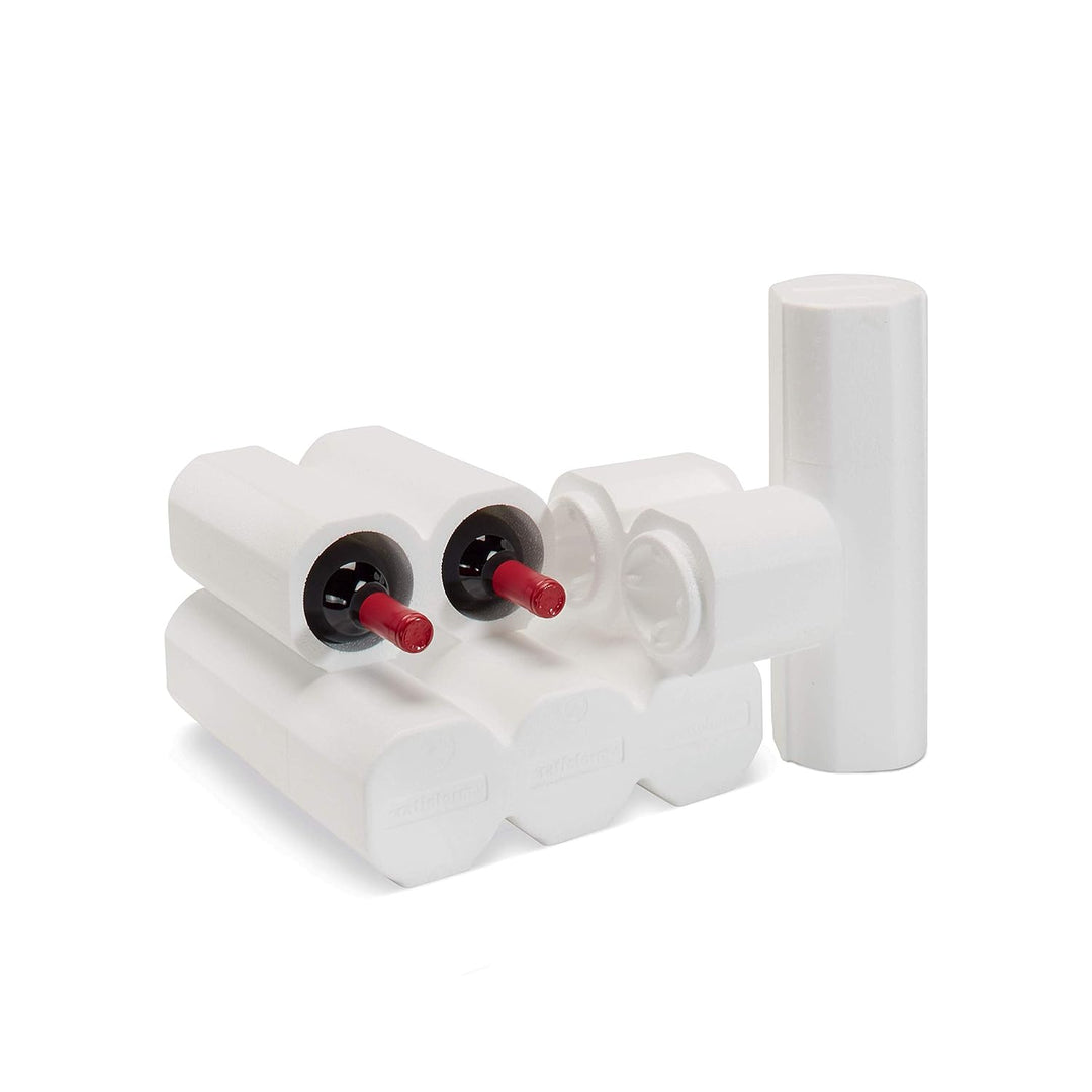 ratioform 4 Einheiten - Polystyrol + Kartonbox für 6 Flaschen, ideal für Versand und Transport. Mass