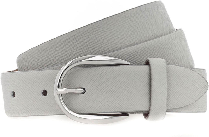 Vanzetti Classics 30mm Cambered Leather Belt W105 Grey