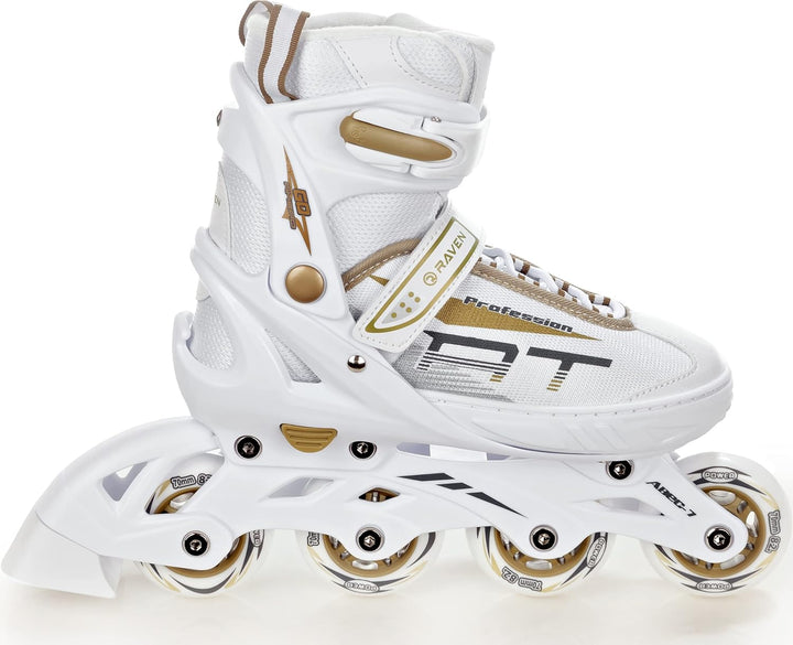 RAVEN Profession 2in1 Schlittschuhe Inlineskates Inliner für Kinder und Erwachsene verstellbar 31-35