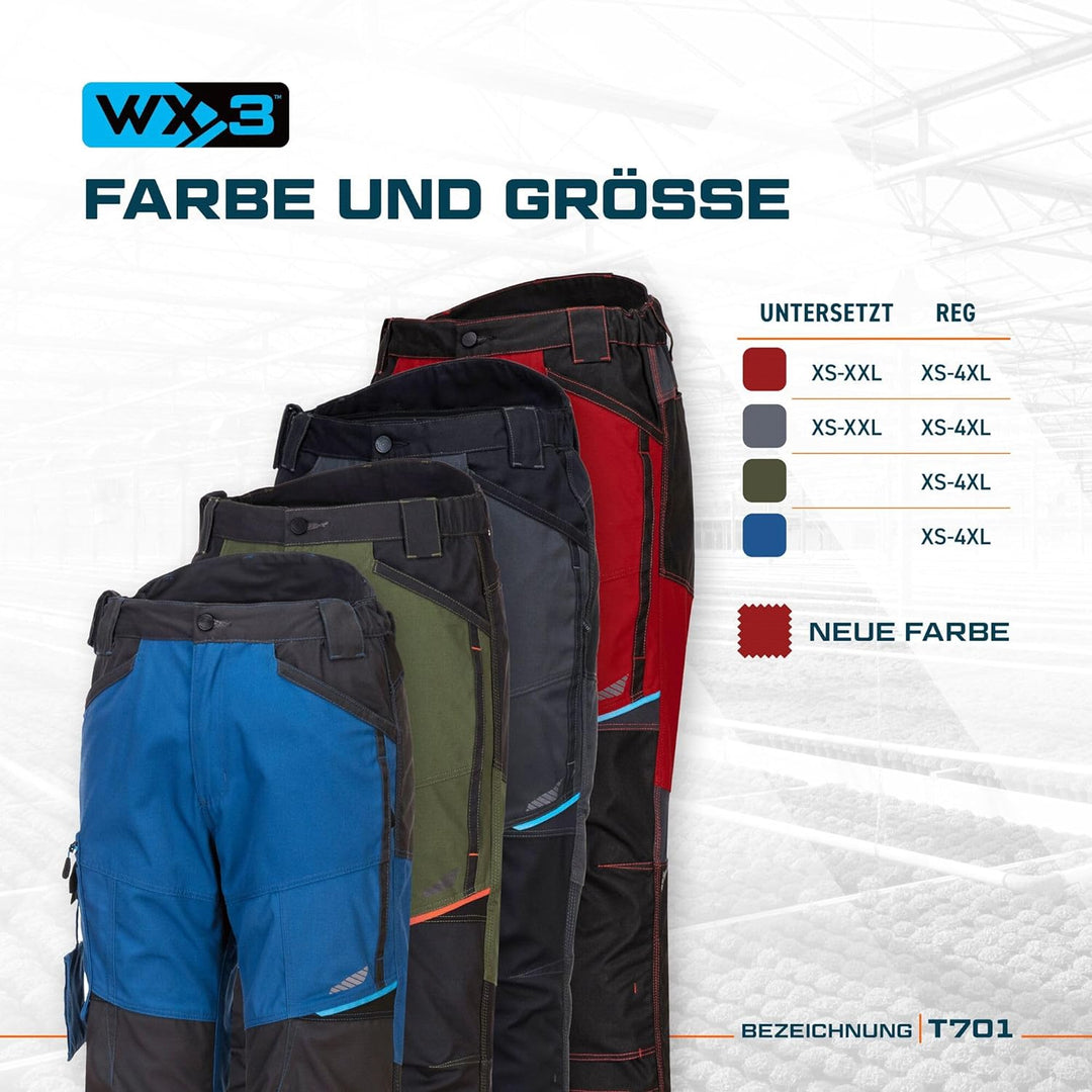 Portwest WX3 Service Bundhose, Grösse: 33, Farbe: Metal Grau, T701MGR33 Metal Grey 33 Regular Length