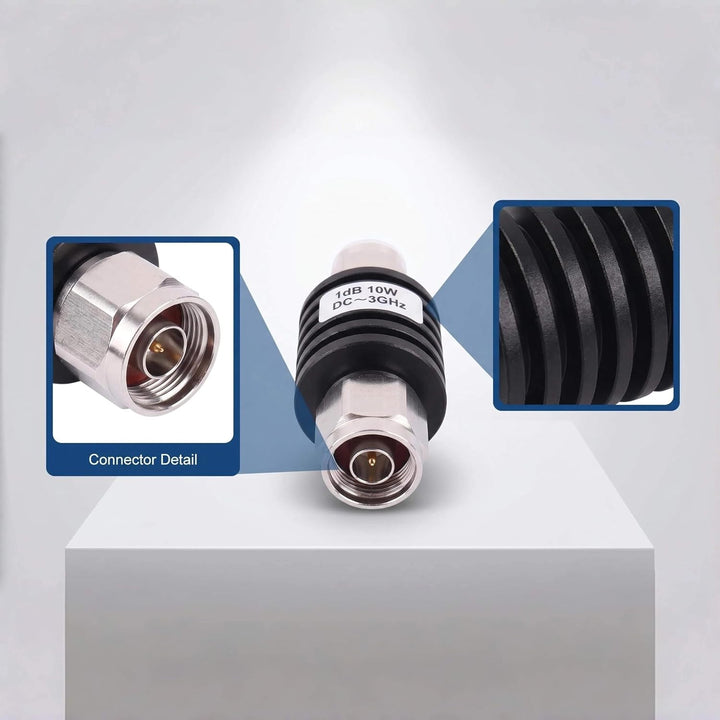 BECEN 15dB 10 Watt N fester Dämpfer - 10 W N-Anschluss 3 GHz RF-Dämpfer 50 Ohm Attenuator, 15dB