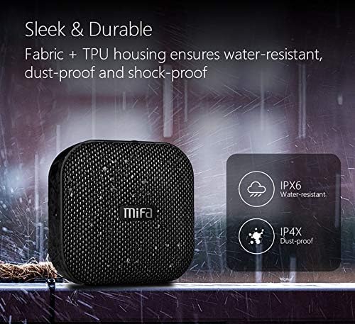 MIFA A1 Mini Lautsprecher Bluetooth, Technologie True Wireless Stereo, 15 Stunden Spielzeit, IP56 Wa