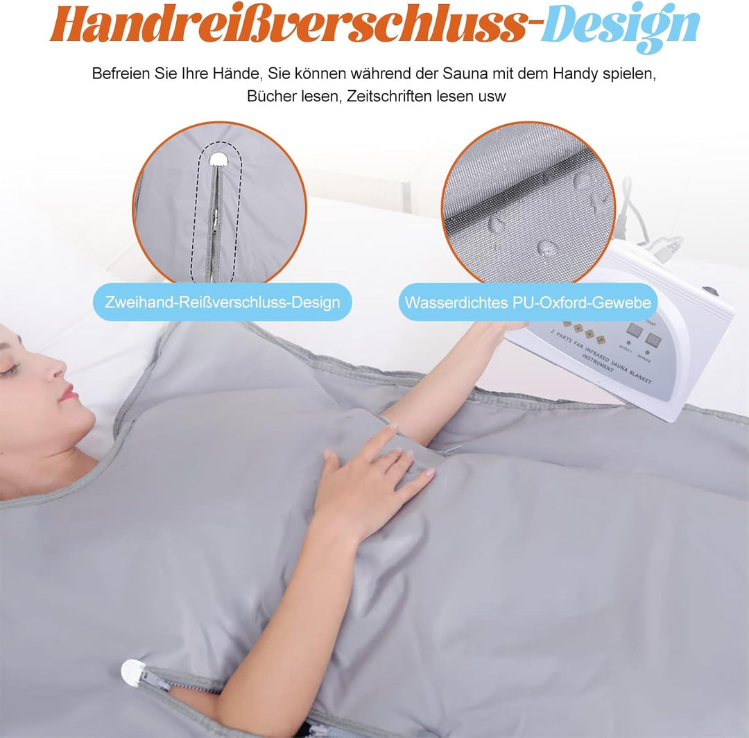 Infrarot-Saunadecke, Professionelle Oxford-Infrarot-Saunadecke, Doppeltes Leckschutz-Design, Saunade