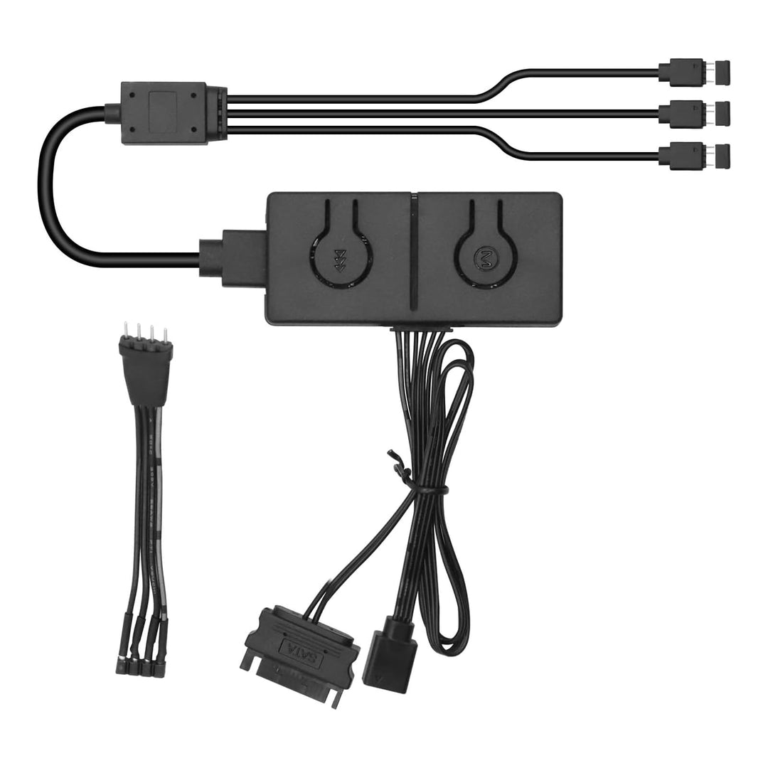 ARGB Controller Ulegqin ARGB 5V zu 12V RGB Motherboard mit Manueller Controller zum Schalten von Far