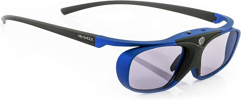 Hi-Shock BT Pro Deep Heaven aktive 3D Brille für 3D TV von Sony, Samsung, Panasonic & 3D-RF Beamer v