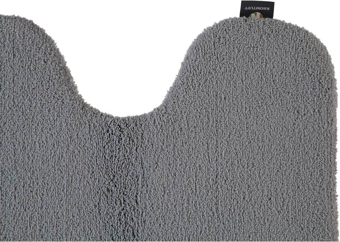 Rhomtuft Badematte Aspect, Farbe: kiesel, Grösse: 55x60cm Toilettenvorlage mit Ausschnitt 55x60 cm,