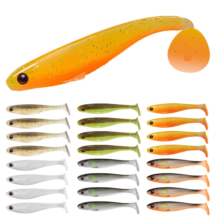 TRUSCEND Paddel Schwanz Angelköder für Bass Forelle Crappie Mehrzweck Swimbaits gut gemacht Weicher