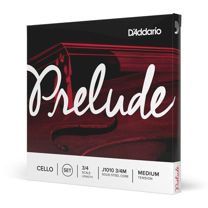 D'Addario J1010-3/4M Prelude Cello Saitensatz Kohlefaserstahl/Nickel 3/4 Medium 3/4 Scale Full Set,