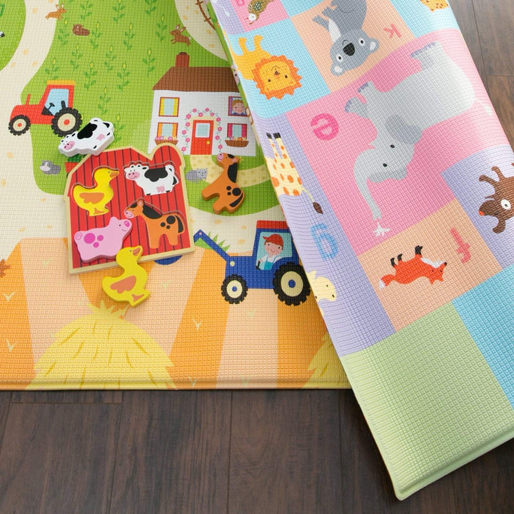 BABY CARE Spielmatte Busy Farm - Large - 2,1m * 1,4m * 13mm