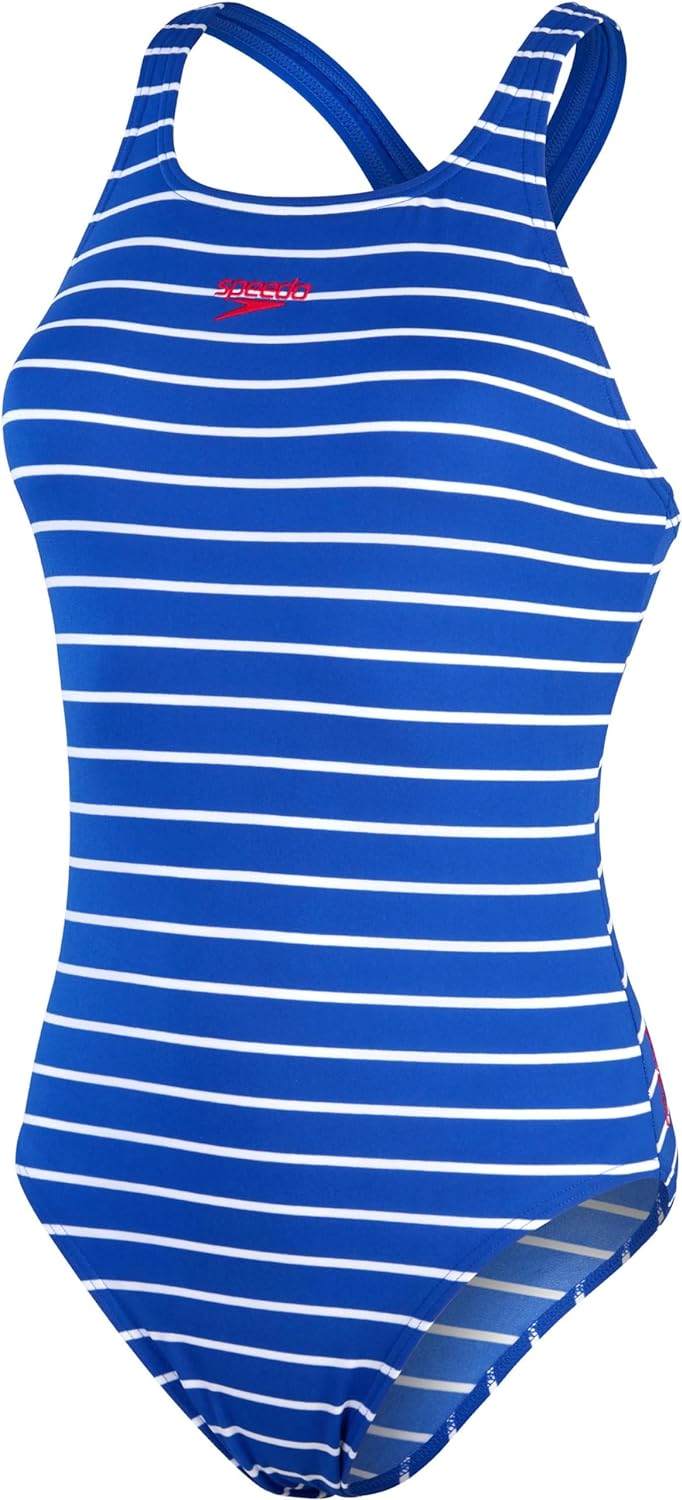Speedo Damen Schwimmanzug Eco Emdurance+ Medalist 36 Chroma Blue-white, 36 Chroma Blue-white