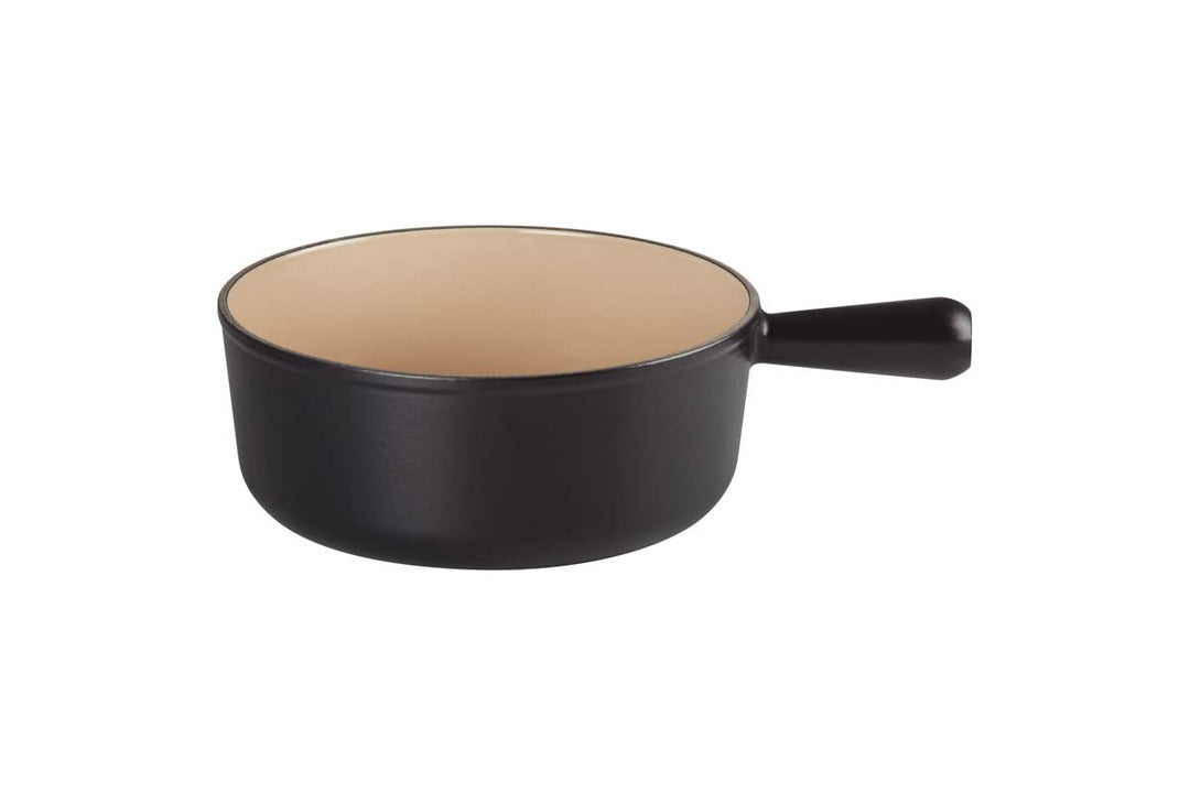 Le Creuset Caquelon aus Gusseisen, 24 cm, 3,3 Liter, Schwarz matt, 20007240002460 Schwarz Matt 24 cm