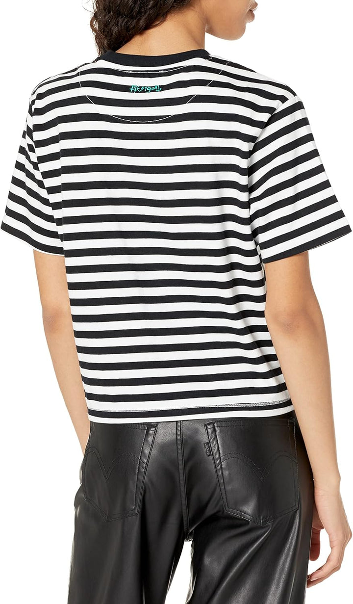 Desigual Damen T-Shirt L Schwarz, L Schwarz