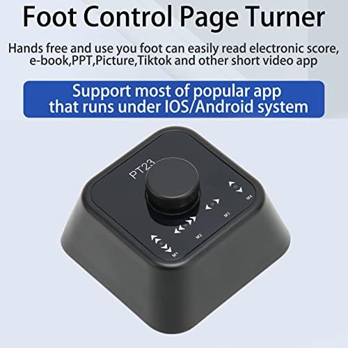 Bluetooths Foot Page Turner Pedal, Wireless Multimedia Controller Key Switch für Android IOS, Type C