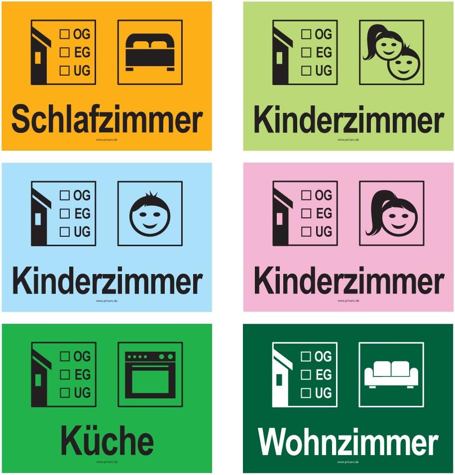 PRICARO Umzugsaufkleber "Komplettpaket Haus", 180 Stück Komplettpaket Haus - 180 Stück, Komplettpake