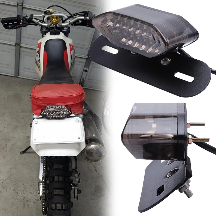 JMTBNO Motorrad 20 LED Rücklicht Bremslicht Blinker Kennzeichenbeleuchtung mit Halterung E-geprüft U
