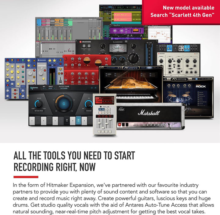 Focusrite Scarlett 4i4 3. Gen USB-Audio-Interface für Aufnahmen, Kompositionen und Streaming — High-