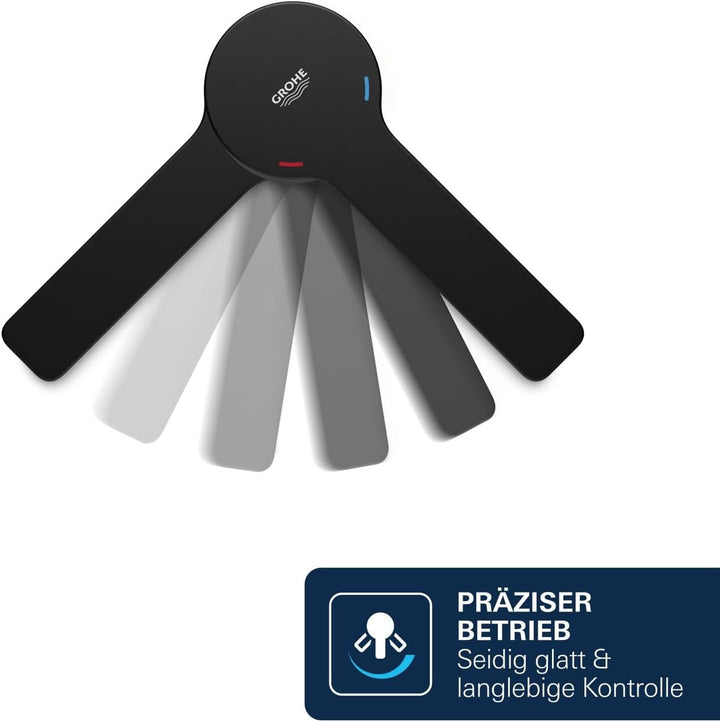 GROHE Lineare, Waschtischarmatur hoch, wassersparend (Wasserhahn für das Bad, 31cm hoch, ideal für d