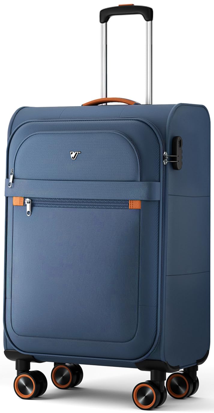 Trier Weichschalen Handgepäck Koffer 55 × 35 × 23 cm, Leichter Stoffkoffer Trolley klein, Reisekoffe
