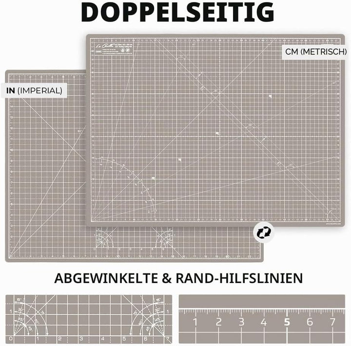 La Canilla Schneidematte A2 Selbstheilend (60x45 cm - 24x18") Cutting Mat Schneideunterlage für Bast