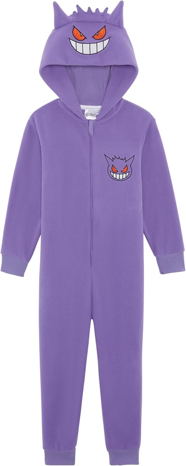 Pokemon-Einteiler mit Kapuze für Jungen oder Mädchen, Evoli, Gengar, Glumanda, Pikachu, Relaxo, Schi