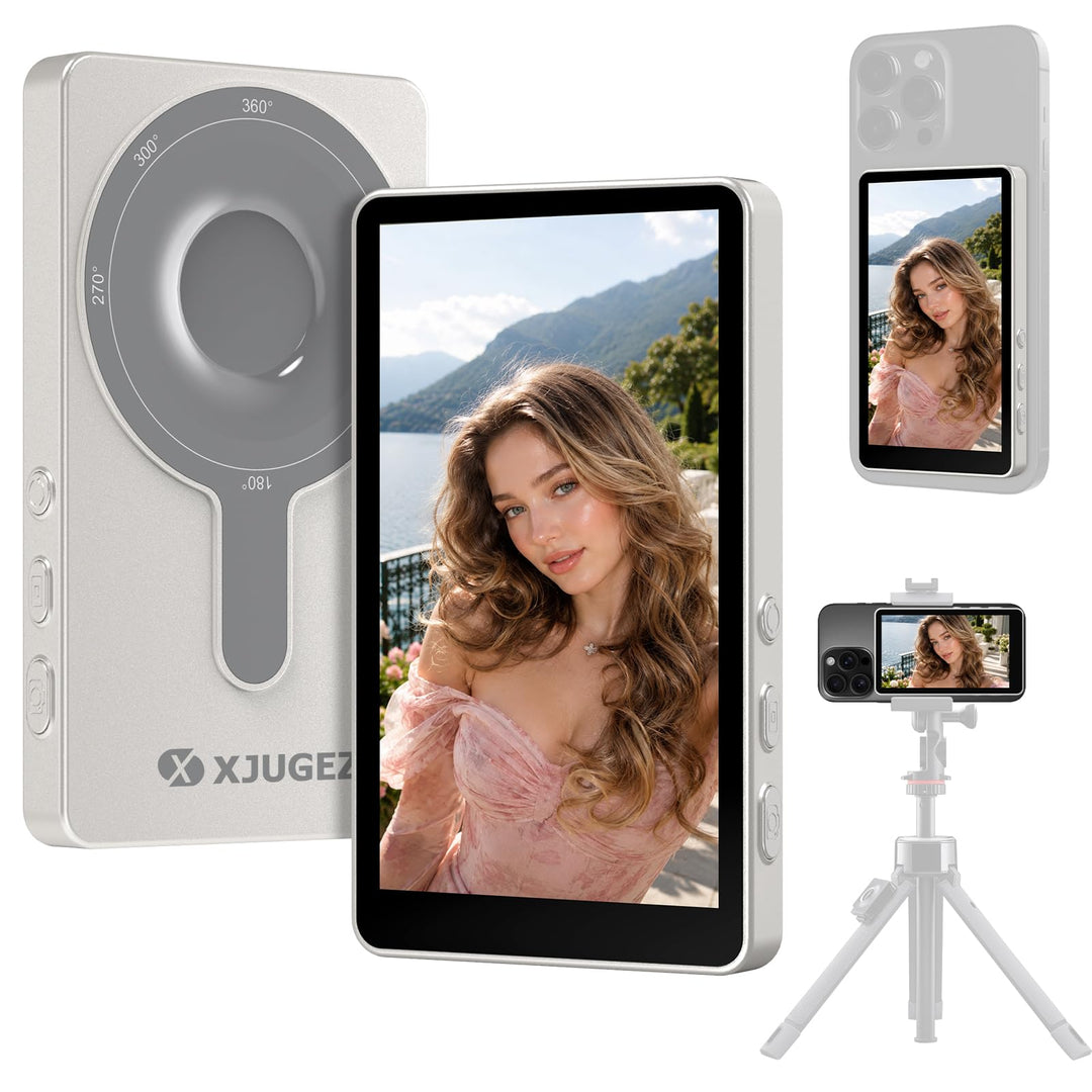 Vlog Screen Handy:1080P Magnetischer Selfie Monitor für Rückkamera,Spiegelung für iPhone&Androids(Ni