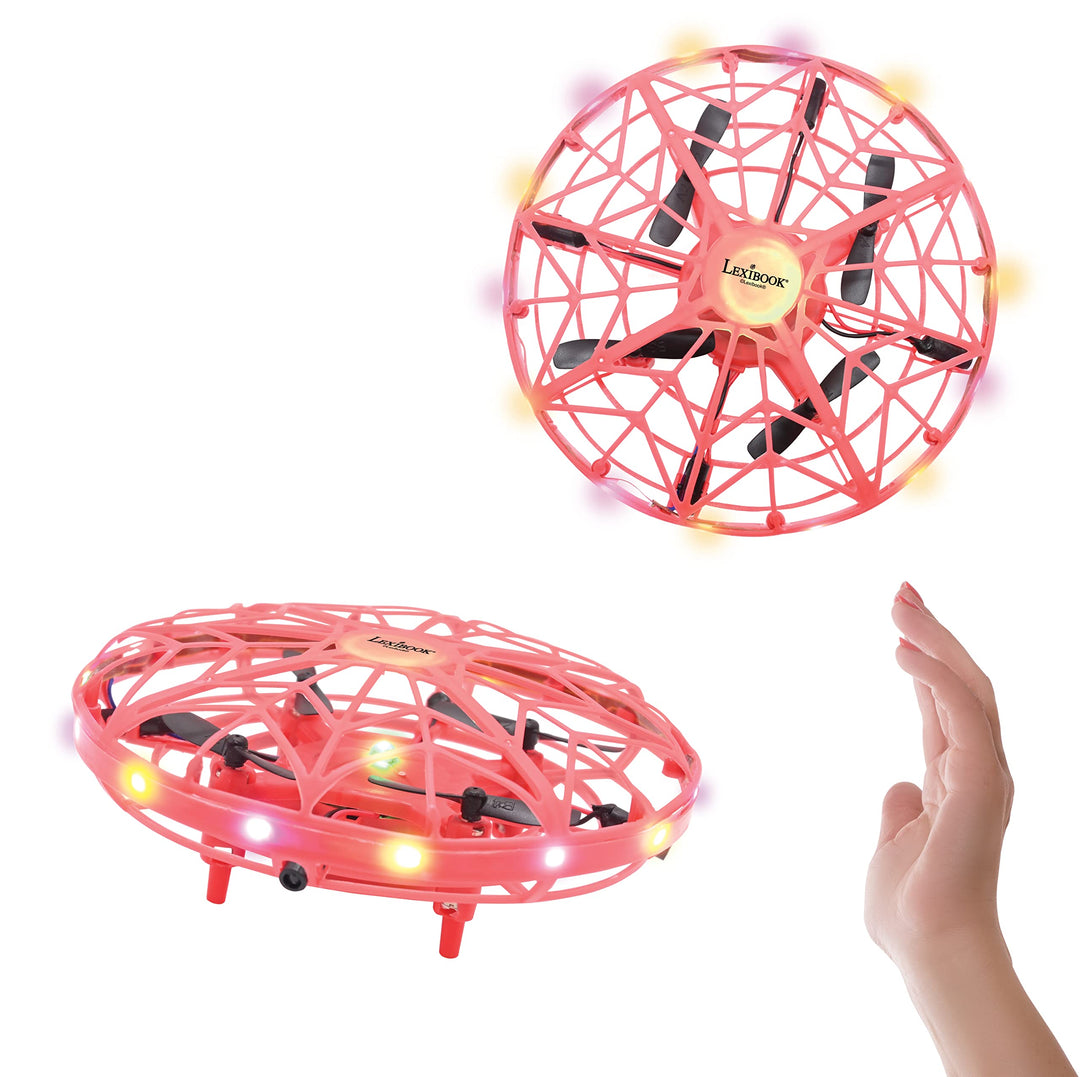 Lexibook, Crosslander UFO, Erste wiederaufladbare Leuchtdrohne mit Gestensteuerung für Kinder, bis z