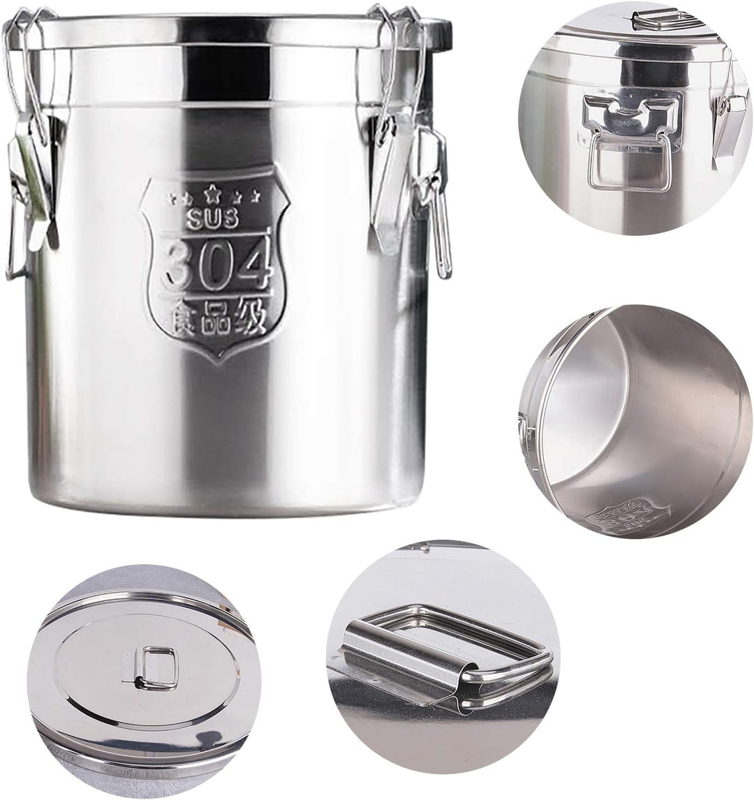 304 Edelstahl GetreidebehäLter Metall Kitchen Reis ÖL Storage Bucket Luftdichter Kanister Lebensmitt