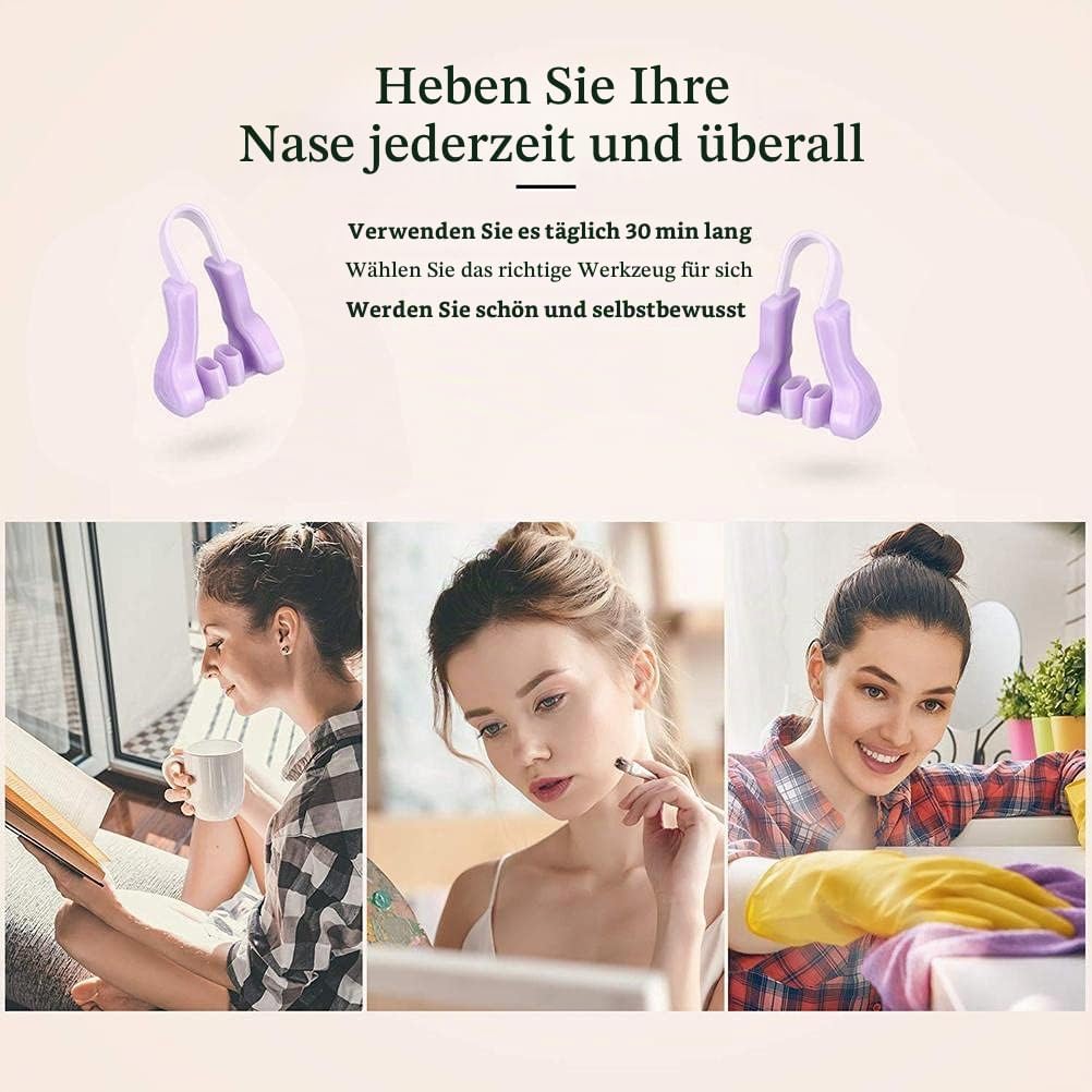 KKPLZZ Silikon-Nasenformer-Clip, schmerzfreies Nasenkorrekturgerät Nasensteg-Glätteisen-Korrektor Be