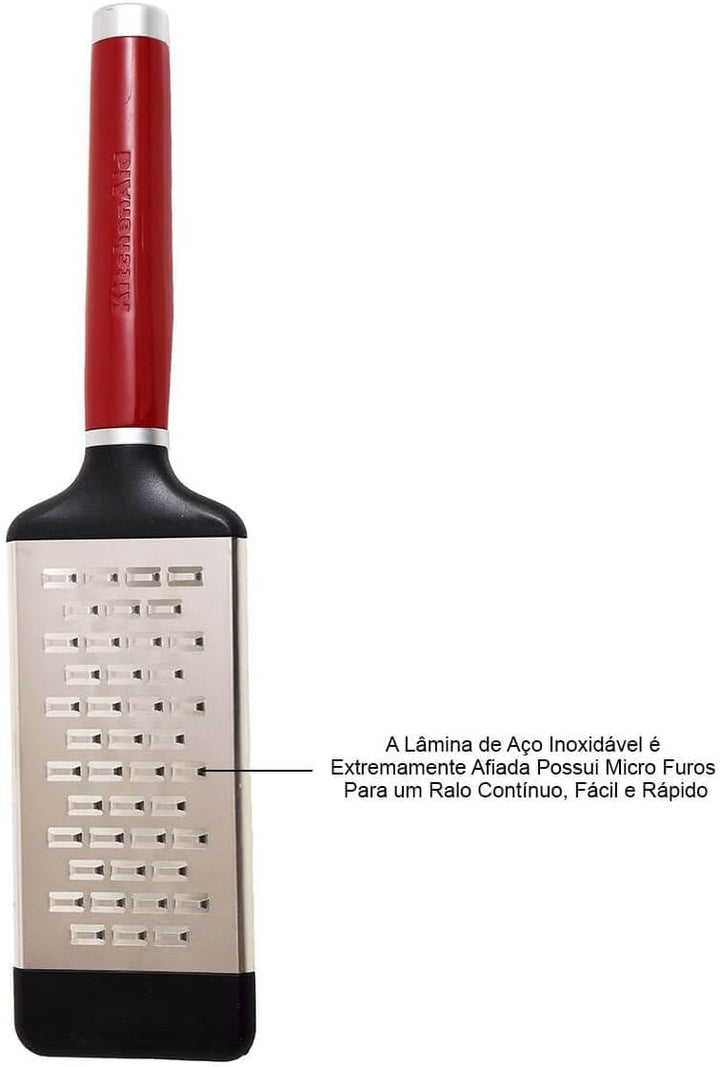 KitchenAid Käsereibe, 2-seitige Reibe aus geätztem Edelstahl mit mittelfeinen Reibelöchern –Empire R