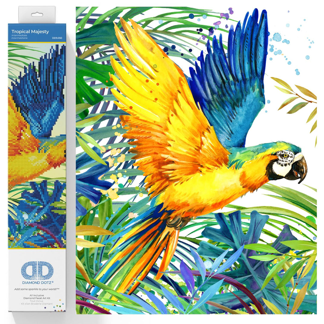 Diamond Dotz DD9-050 Tropical Majesty, ca. 41 x 41 cm gross, Diamond Painting, Malen mit Diamanten,