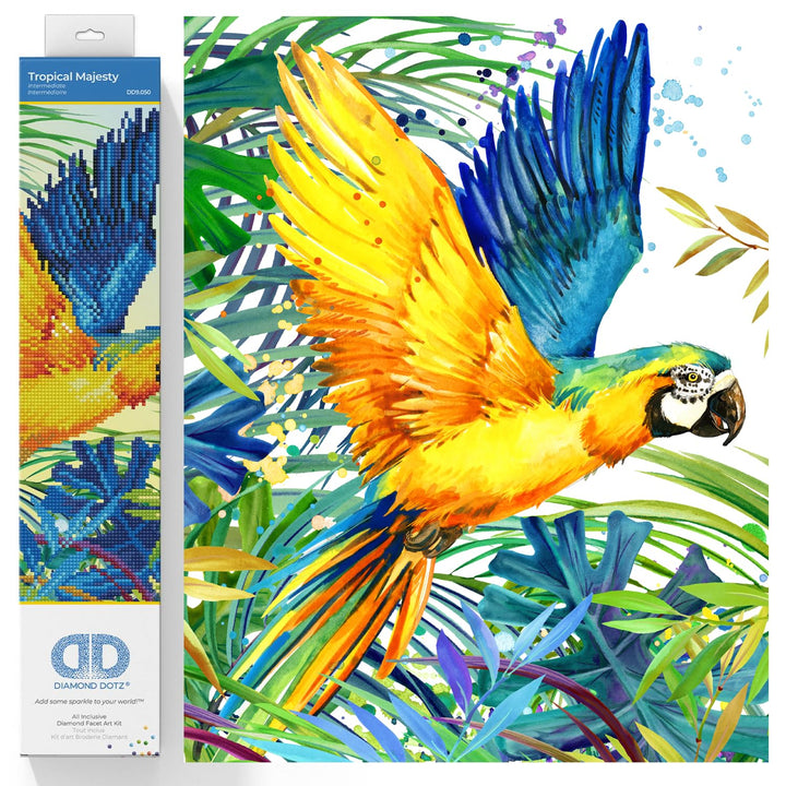 Diamond Dotz DD9-050 Tropical Majesty, ca. 41 x 41 cm gross, Diamond Painting, Malen mit Diamanten,