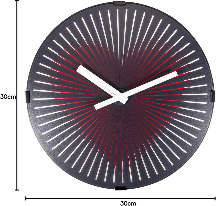 NeXtime Red 3221 Motion Heart, Metall und Kunststoff, Schwarz, 0 cm, 30 x 7 x 30 cm