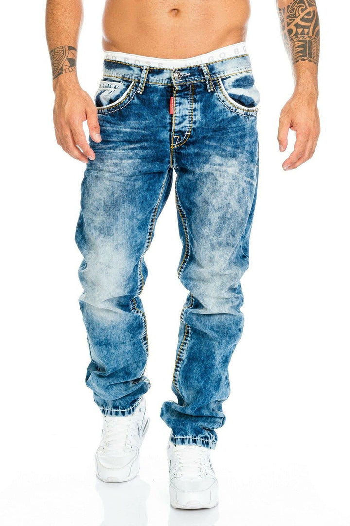 Cipo &amp; Baxx Herren Jeans Hose mit Nähten 33W / 30L
