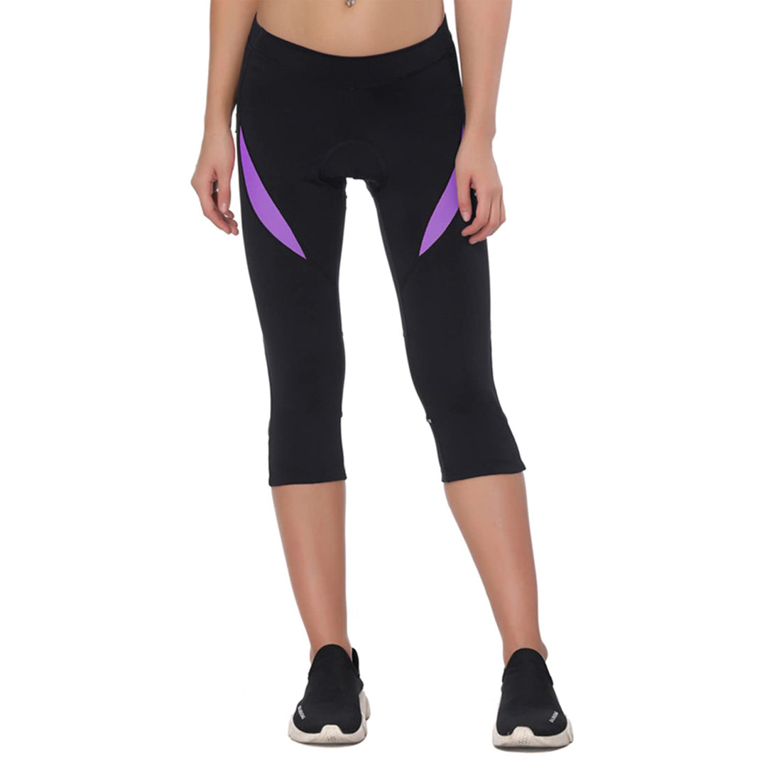 Santic Fahrradhose Damen Gepolstert 3/4 Radlerhose Damen mit Sitzpolster Radhose Damen 3/4 mit Polst