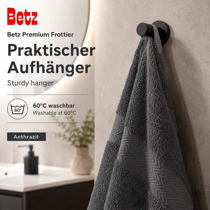 Betz 5-TLG. Handtuch-Set Premium 100% Baumwolle 1 Duschtuch 2 Handtücher 1 Gästetuch 1 Waschhandschu