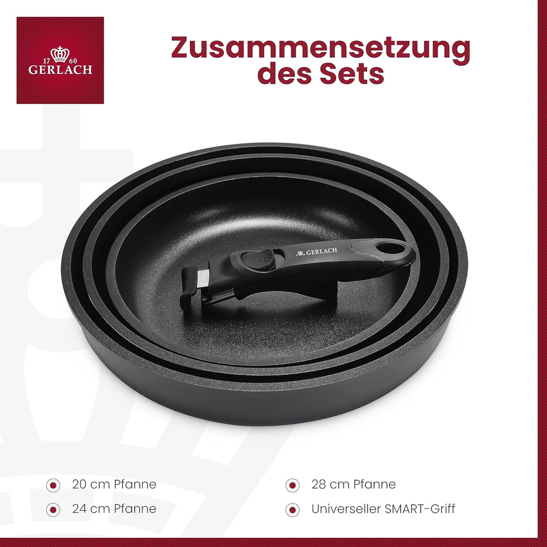 Gerlach Smart Pfanne Set Bratpfanne Keramik Beschichtet Keramikpfanne Bratpfannen Induktionsgeeignet